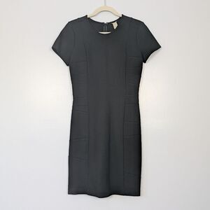 Ann Taylor Black Fitted Short Sleeve Dress Women's 2
